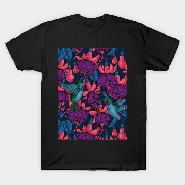 Hummingbird garden T-Shirt by katerinamk